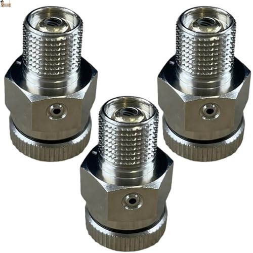 BricoLoco.com Purgador AUTOMÁTICO radiador calefacción. Pack 3 uds. Llave de purga para radiador con válvula de salida con tapón ciego sin tornillo, al ser automático. Rosca macho 1/8”. (3)