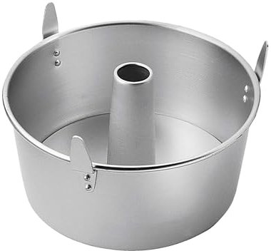 mille idee Stampo per Angel Cake/Chiffon Cake in Alluminio – Fondo Removibile e Piedini – Ø 20 cm – Stampo Ciambella per Dolci Soffici e Alti, Antiaderente e Facile da Pulire Ruoto americano