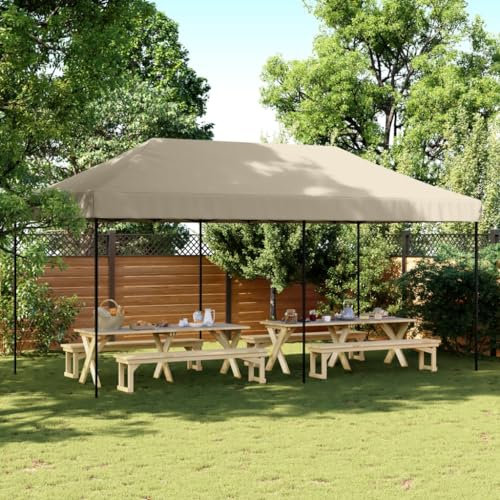Rantry Partyzelt Faltbar Pop-Up Taupe 580x292x315 cm Model4004938