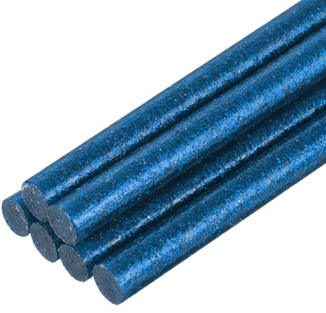 QUARKZMAN Barras de Pegamento Caliente, 7x200mm, 6Pcs Palos de Pegamento Termofusible, Ideal para Bricolaje, Manualidades, Azul Brillante