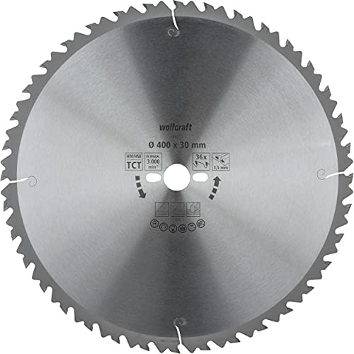 wolfcraft Tischkreissägeblätter Serie grün I 6668000 I Schnelle, mittelgrobe Schnitte