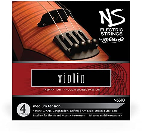D'Addario NS310 NS Electric 4/4 Scale Medium Tension Violin String Set