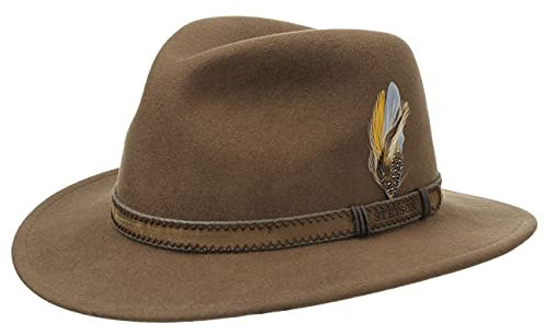 Stetson Rutherford VitaFelt Hut Traveller Made in USA Herren Sommer Winter braun XXL (62-63 cm)