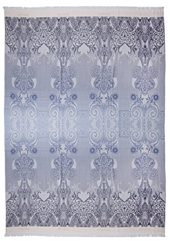 Bassetti Plaid Wolle - Moreta V7 - Größe: 145 x 180 cm - Farbe: Grau