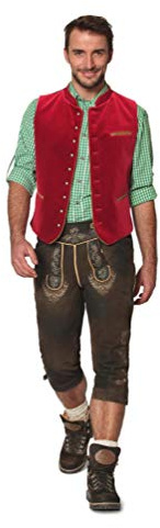 Stockerpoint Herren Trachtenweste Ricardo | Größen 44-64 | Traditionelle & hochwertige Weste mit verstellbarem Riegel I Perfekt für Trachten & Festlichkeiten