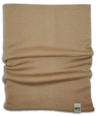 Minus33 Merino Wool Midweight Neck Gaiter - Schlauchschal aus 100% Merinowolle - Halswärmer zum Skifahren - Winter-Sturmhabe - Multifunktionsschal - Wüstensand