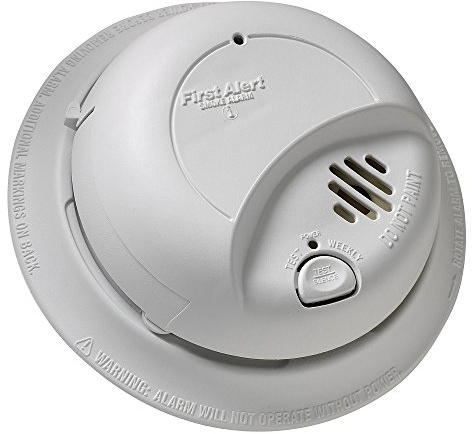 First Alert BRK 9120B/ SMI100-AC Smoke Detector, Hardwired Alarm with Battery Backup, 3-Pack
