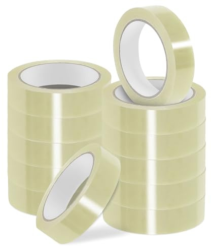 G4GADGET 12 pack of Clear Packing Tape Strong Quality Tape 24mm x 40meter
