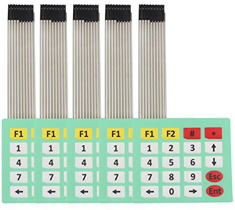 HALJIA 5 PCS 4 x 5 Matrix Array Tastatur Tastatur 20 Schlüssel Membran Schalter Kompatibel mit Arduino