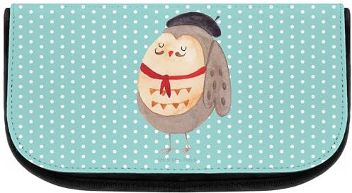 Mr. & Mrs. Panda Kosmetiktasche Eule Frankreich - Geschenk, hibou, Kosmetiktasche Klein, Schminktäschen, Make Up Tasche, französisch, Kosmetik
