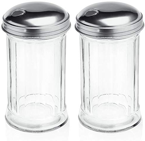 versandfuxx24 Grosse Zuckerstreuer 2er Set Streuer Parmesanstreuer 300ml
