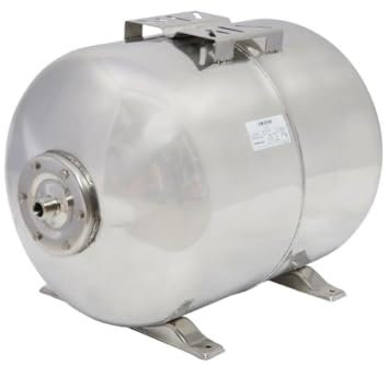 Chaudière à pression Hauswasserwerk 100 L en acier inoxydable de CHM GmbH® max. 10 Bar Réservoir à pression NOUVELLE VERSION doublement soudé Chaudière à membrane Vase d'expansion