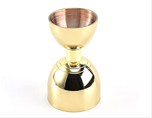 Bar Double Measure Bell Jigger，Stainless Steel Indian Style Jigger Ounce Cup Cocktail Jigger 30ml/60ml Bar Spirit Measuring (Gold)