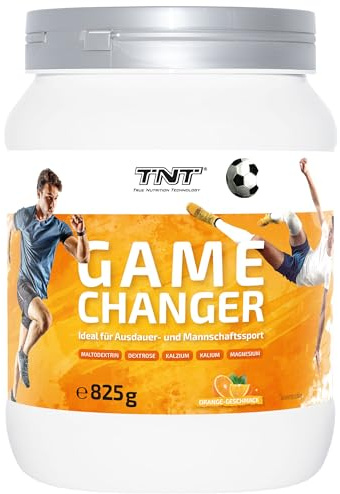 TNT Game Changer (825g) • Elektrolyte Drink mit Dextrose, Maltodextrin, Kalzium, Magnesium & Kalium • Ideal für langes Training • 100% Vegan • Elektrolytgetränk mit Orange-Geschmack