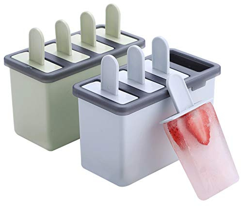 Moule à Popsicle Facile à Enlever Ensemble De Moules Popsicle Avec Bâtonnets Ice Pop Mold Popsicle Sorbet DIY Réutilisable Mini Moule A Glace Popsicle Pour Enfant Et Adulte Ice Cream Yoghourt Jelly