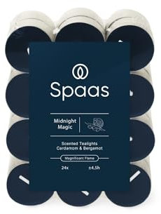 Spaas Scented Tealights flatpack x24 4,5h - Midnight Magic