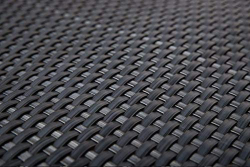 Sellon24 PE-Rattan Balkonverkleidung Balkonbespannung Sichtschutz Windschutz Matte für Balkon Terrasse Garten (17,99€/m2) (RD03 Anthrazit/Dunkel Grau, 90)