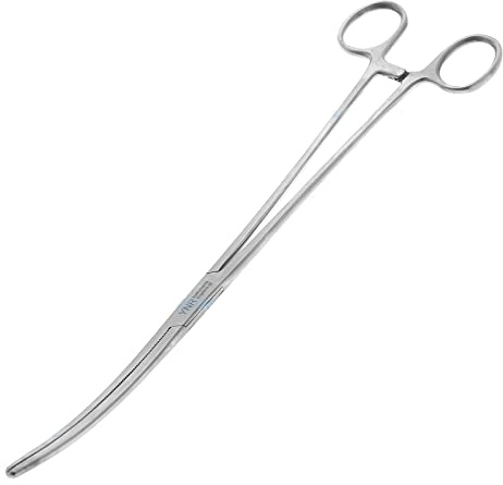 YNR FORCEPS GAME SEA COARSE FISHING S-STEEL DISGORGER UNHOOKING PLIERS INSTRUMENTS TOOLS REPTILE FEEDING (Curved, 5 Inches)