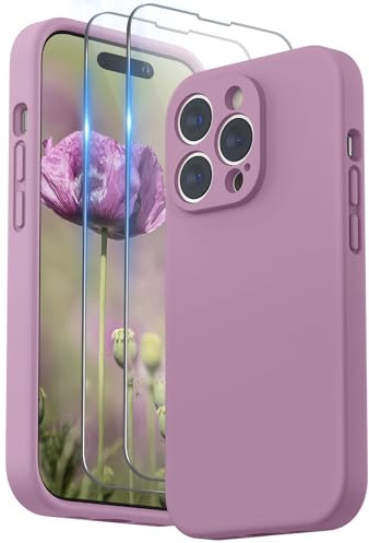 SURPHY für iPhone 14 Pro Max Hülle Silikon mit Displayschutzfolie | mit Kameraschutz Stoßfeste Handyhülle für iPhone 14 Pro Max Case 6,7 mit Erhöhter Randschutz