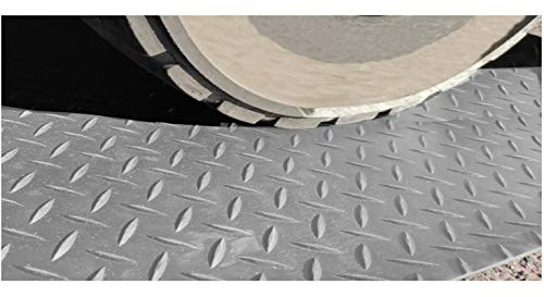 COMERCIAL CANDELA FELPUDOS Y ALFOMBRAS Revestimiento de Caucho Antideslizante Suelo de Goma PVC Gris 1mm Diseño Estrias (100 x 150 cm) (4069)