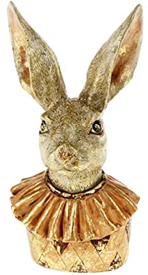 itsisa Dekofigur Büste Hase Heinzilein H: 22,5 cm - Frühlingsdeko, Kartenhalter, Deko Hase, Osterdeko, Osterhase, Ostern