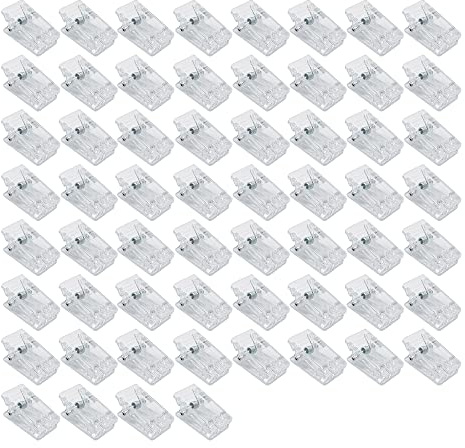 CLVPAI 60 Stück Federclips,Kunststoff klammern,Wandclips,Foto Clips,für Zuhause Büro Fotoposter(nicht geklebt)