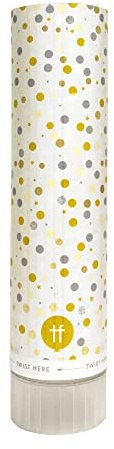 Confetti Cannon For Birthdays, Weddings - Spring Loaded Party Popper - Rainbow Coloured Paper