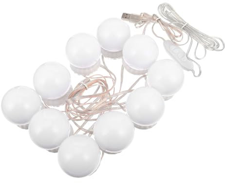 WOONEKY Schminkspiegel LED-Lichtkugel einfügen LED-Waschtischleuchten klebrige Schminklichter leds birnen led_leuchtmittel Stil LED-Licht LED-Waschtischbeleuchtungs-Kit Die Glühbirne