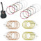 Esforzarse 6 Set Replacement Steel Guitar Strings, Stringhe per Chitarra Folk, Corde per Chitarra Acustico Corde per Chitarra di Ricambio Multicolore Sostituzione in Acciaio Corde per Chitarra