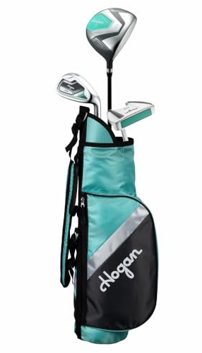 Hogan Golf FTS Junior Girls Golf Clubs Set with Bag (Teal, 3-5 Years, Right)