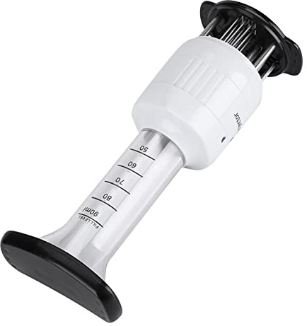 Tomvorks Fleisch Marinade Tenderizer, Injektorspritze, Fleisch -Tender -Nadel für Küchenwerkzeug, mit Edelstahlnadeln, für Schweinefleisch, Rindfleisch, Hühnchen