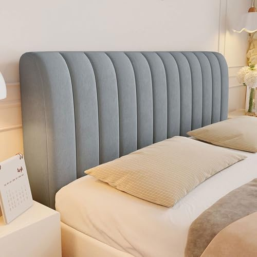 Funda tapizada para cabecera, antipolvo Cubierta para Cabecero de Cama, cubierta de cabecera para camas de terciopelo cristal individuales/dobles/king madera/cuero/hierro Respaldo(160x70cm,Gray1)