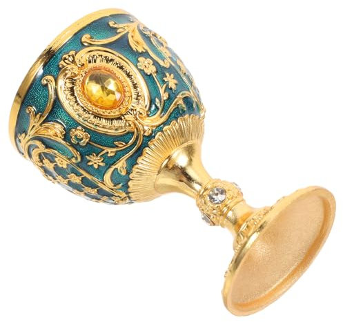 ULTECHNOVO Adornos para Copas De Vino De Dorado Vaso De Vintage Cáliz Religioso para Rituales y Decoración De Halloween