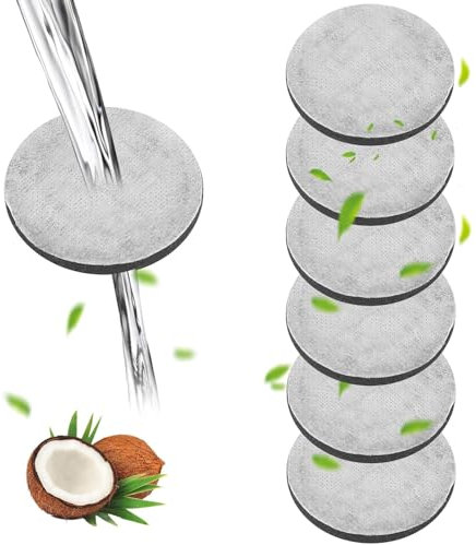 6 Pack Micro Disc Water Filter Discs Compatible with Brita Fill & Go Bottles Carafes,Water Filter Discs Reduces PFAS,Chlorine,Microparticles,Other Impurities in Drinking Water,Save up to 60L/pcs