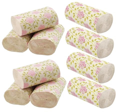 PACKOVE Pezzi di Carta Igienica e Decorazioni a Rosa Distintive in Polpa di Bambù 10 Pezzi con Design Elegante per Bagno Pratici e Confortevoli