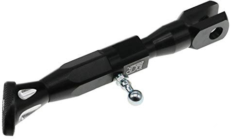 Motorrad Seitenständer,Motorrad Ständer Fuß Motorrad Einstellbare Höhe 21-25CM Seitenständer Motorroller Modified Foot Bracket CNC-Aluminiumlegierung Seitenständer(Black)