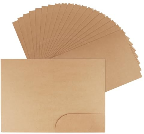 LEXININ Schnellhefter aus Kraftpapier, Format A4, 20 x 30 cm, Braun, 20 Stück