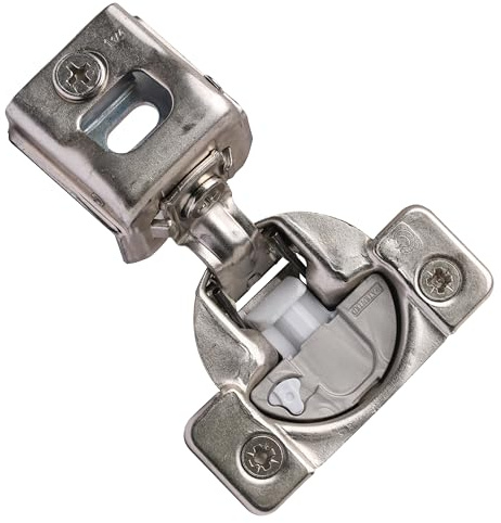 5 Pack Grass 108 Degrees Cabinet Soft Close Hinge, 1-1/4 Overlay Compact Face Frame Hinge, 42mm Screw Hole Centers, Press-in Dowel, Soft Close Cabinet Door Hinges for Kitchen Cabinets - 02836A-15