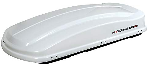 NORDRIVE N60013 Box 430, Box da Tetto per Auto in in ABS, 430 Litri - Bianco Lucido