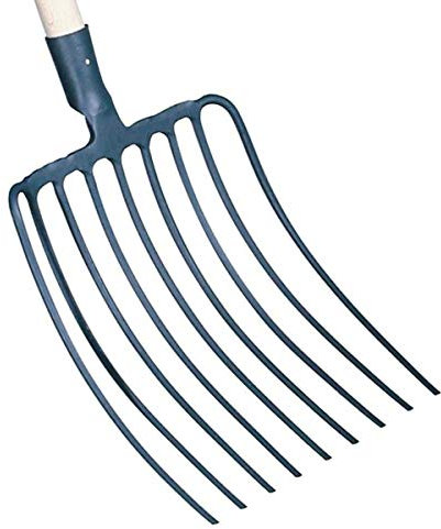 Outils Perrin Fourche à Cailloux sans Manche, 9 Dents, 35cm Largeur