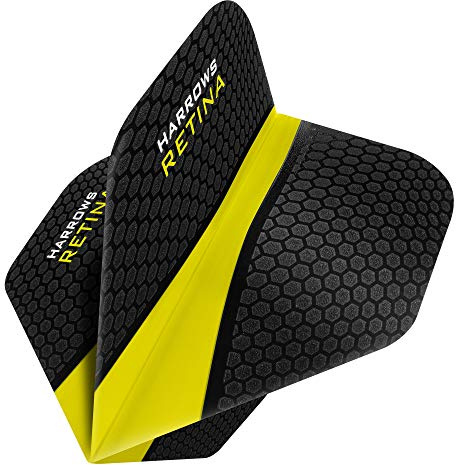 Harrows Retina Dartflügel, 100 Mikrometer, extra stark, schmal, Gelb, 5 Sets à 15 Stück
