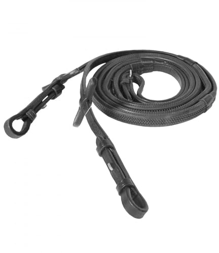 HORZE weiche Grip Gummizügel, Schwarz, F