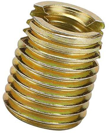 20 Stücke 302 Kohlenstoffstahl Selbstschneidende Gewindeeinsatz Schraube Buchse Reparatursatz Gewinde Reparatureinsatz(Inner M10*1.5 Outer M14*1.5)
