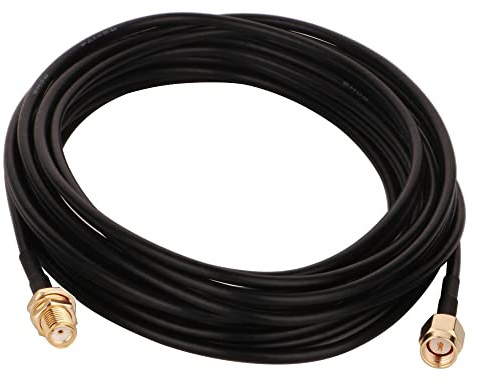GTIWUNG 5 m förlängningskabel för WiFi-antenn, antennförlängningskabel, SMA-hane till honkontakt, WiFi-antennkabel, stickkontakt och uttag