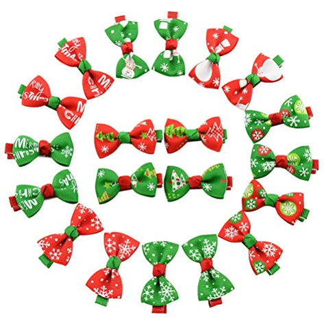 Toyvian 20 Stück Weihnachtsbogen Haarspange Weihnachtsbogen Haarnadel Bowknot Haarspange für Kinder