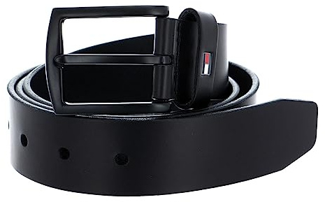 Tommy Hilfiger Men’s Denton Matte 3.5 Leather Belt, Black (Black), 31.5 inches