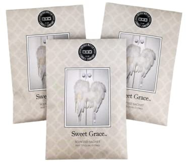 BRIDGEWATER - 3 pack of Sweet Grace - Floral Scented Sachet Bag, Drawer Fragrance, Wardrobe Air Room Freshener - Passion Fruit, Sparkling Tea, Patchouli