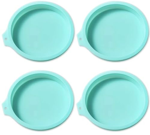 4PCS Air Fryer Egg Mould, 4'' Air Fryer Accessories Burger Buns Moulds Egg Ring Molds Non Stick Moulds for Fried Egg Muffin Sandwiches, Breakfast Household Kitchen Cooking Tool (Round)