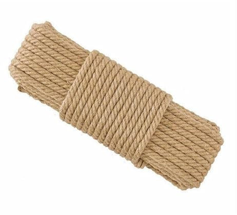 SHERAF DIY Katzenkratzbrett Seil gedrehtes Sisalseil Ersatz Kratzbaum Kratzspielzeug Katzenklettergerüst gebundenes Seil (Color : 20 Meters, Size : 10mm)