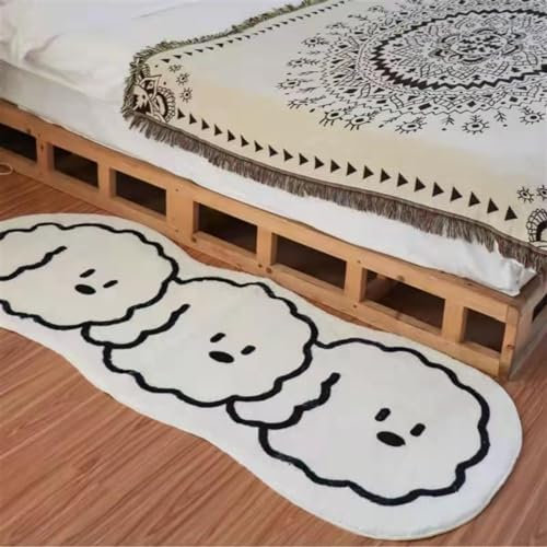 CAFETU Moderner, unregelmäßig geformter Teppich für Wohnzimmer, Esszimmer und Schlafzimmer, besonders waschbarer Teppich für das Sofa im Home Office
